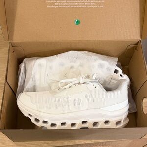 On Running Cloudmonster White Running Shoes